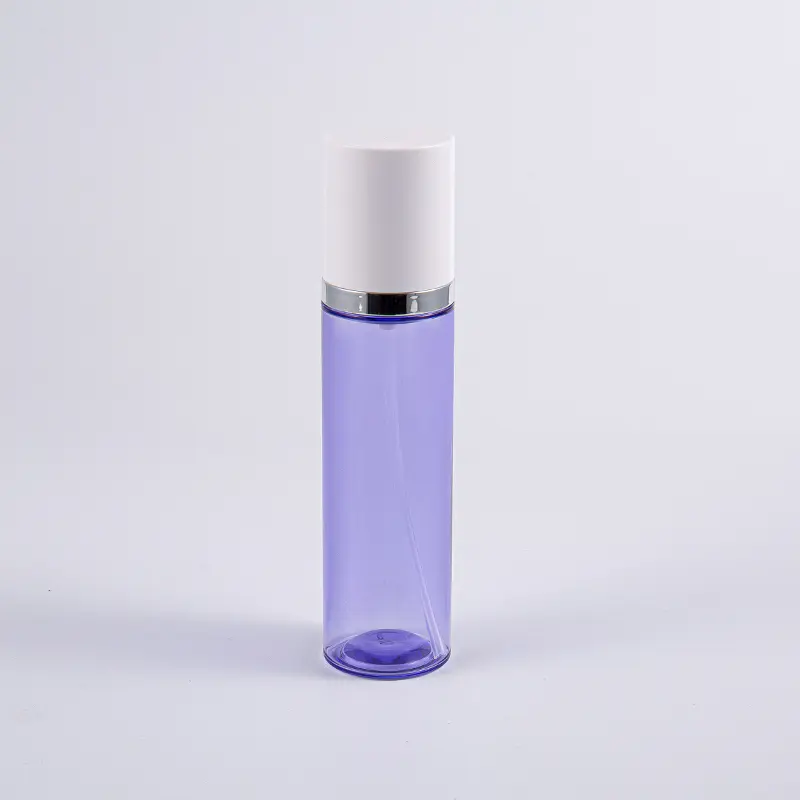 Ljubičasta okrugla bočica losiona za serum od 35 ml s aluminijskom pumpicom
