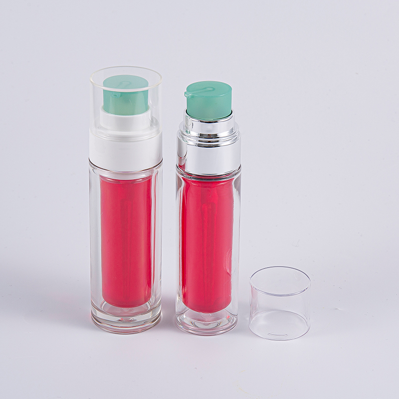 Prozirna PETG boca s višeslojnom kompozitnom unutarnjom vrećicom 30 ml 50 ml vakuumska boca s pumpicom Prozirna PETG boca s višeslojnom kompozitnom unutarnjom vrećicom 30 ml 50 ml vakuumska boca s pumpicom
