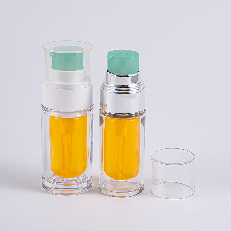 Prozirna PETG boca s višeslojnom kompozitnom unutarnjom vrećicom 30 ml 50 ml vakuumska boca s pumpicom Prozirna PETG boca s višeslojnom kompozitnom unutarnjom vrećicom 30 ml 50 ml vakuumska boca s pumpicom