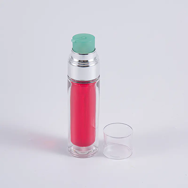 Prozirna PETG boca s višeslojnom kompozitnom unutarnjom vrećicom 30 ml 50 ml vakuumska boca s pumpicom Prozirna PETG boca s višeslojnom kompozitnom unutarnjom vrećicom 30 ml 50 ml vakuumska boca s pumpicom