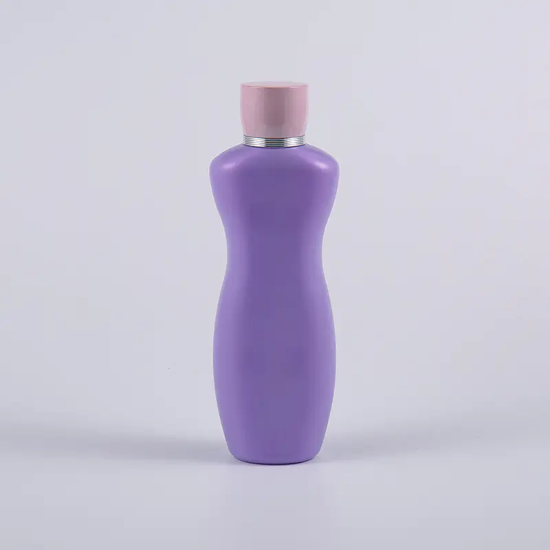 Ružičasto ljubičasta boca ergonomskog oblika od 200 ml PE losiona za tijelo za kupanje